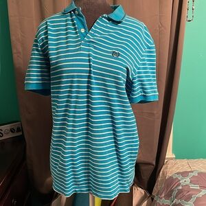 Chaps polo teal and white